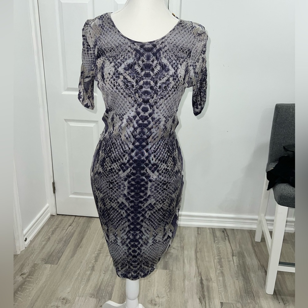 Andrew Marc Silk Snake Print Dress
